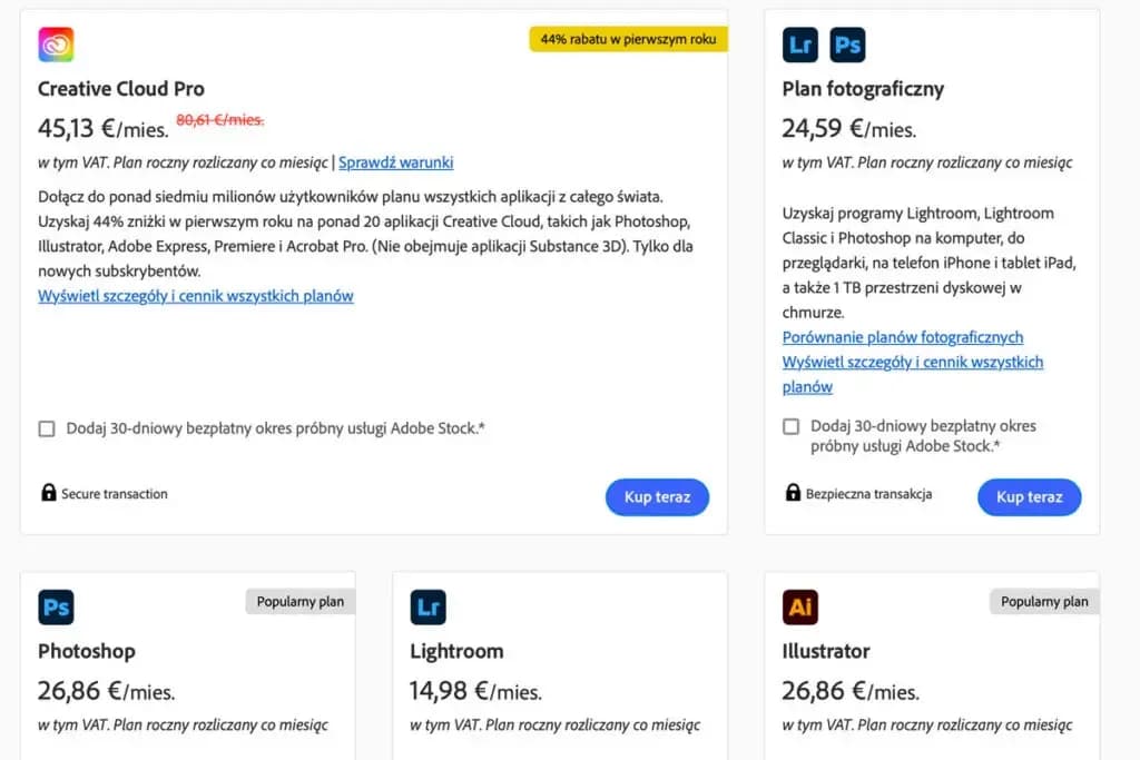 Ile kosztuje Photoshop na miesiąc? Pełny cennik i jak oszczędzić