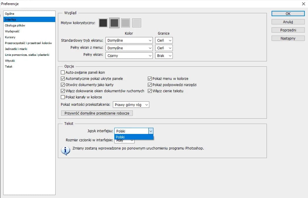 Jak zmienić język w Photoshopie? CC, CS6 i rozwiązania problemów